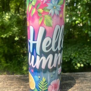Colorful Floral Tumbler - Hello Summer